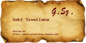 Gehl Szvetlana névjegykártya